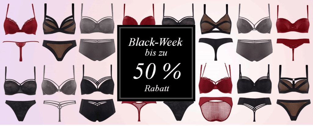 Black Week bis zu 50 % Rabatt